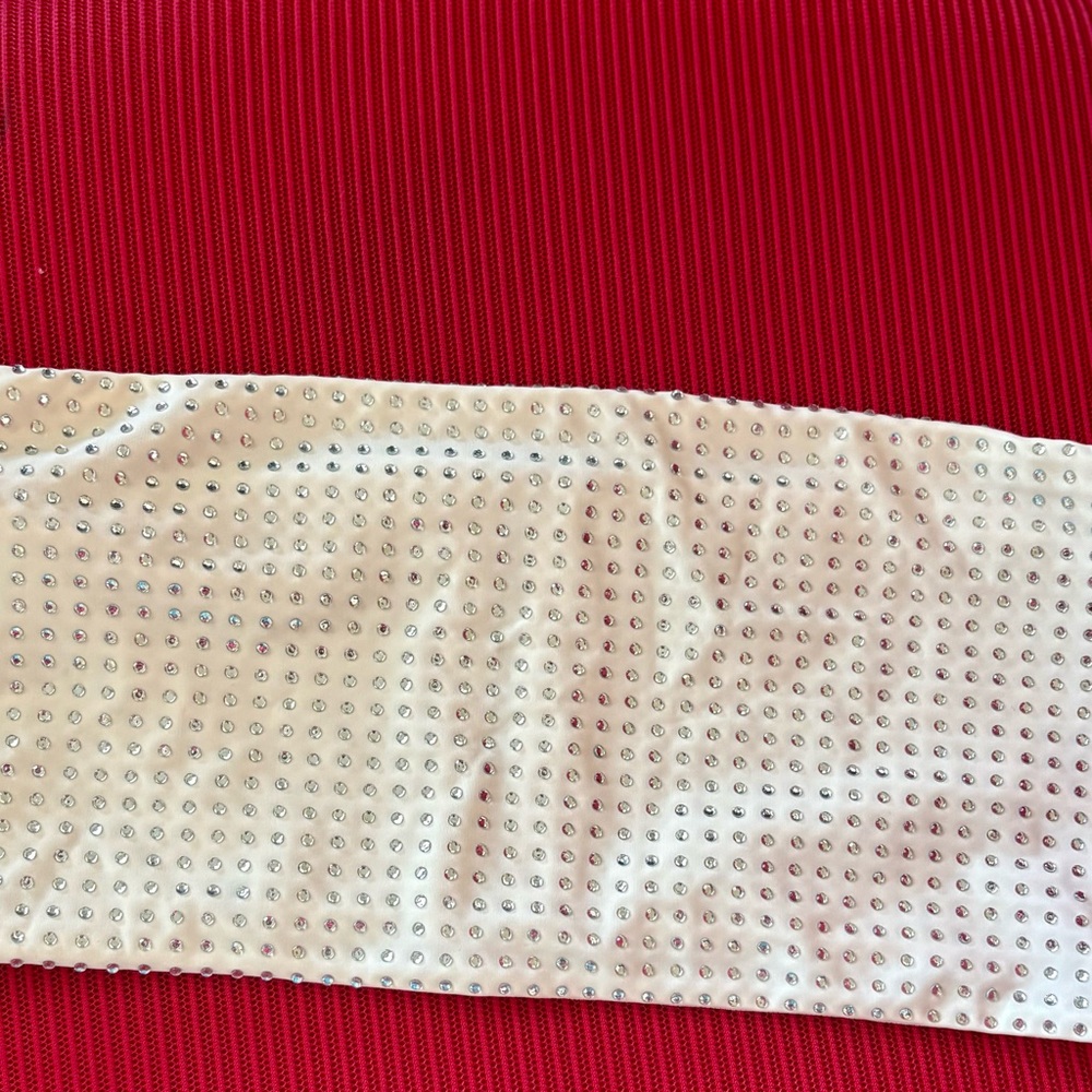 White Rhinestone Embellished Bandeau